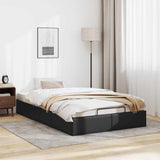 NNEVL Ottoman Storage Bed Frame without Mattress Black King Single Faux Leather