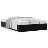 NNEVL Ottoman Storage Bed Frame without Mattress Black King Single Faux Leather