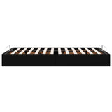 NNEVL Ottoman Storage Bed Frame without Mattress Black King Single Faux Leather