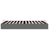 NNEVL Ottoman Storage Bed Frame without Mattress Dark Grey Double Fabric