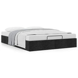 NNEVL Ottoman Storage Bed Frame without Mattress Black Double Fabric