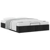 NNEVL Ottoman Storage Bed Frame without Mattress Black Double Fabric