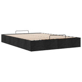 NNEVL Ottoman Storage Bed Frame without Mattress Black Double Fabric