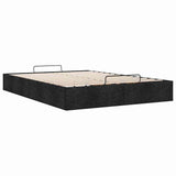 NNEVL Ottoman Storage Bed Frame without Mattress Black Double Fabric