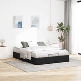 NNEVL Ottoman Storage Bed Frame without Mattress Black Queen Fabric