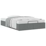 NNEVL Ottoman Storage Bed Frame without Mattress Dark Grey King Single Fabric