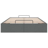 NNEVL Ottoman Storage Bed Frame without Mattress Dark Grey King Single Fabric