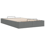 NNEVL Ottoman Storage Bed Frame without Mattress Dark Grey King Single Fabric