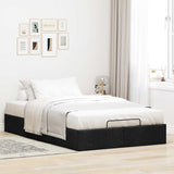 NNEVL Ottoman Storage Bed Frame without Mattress Black King Single Fabric