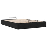 NNEVL Ottoman Storage Bed Frame No Mattress Black Double Velvet