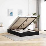 NNEVL Ottoman Storage Bed Frame No Mattress Black Double Velvet