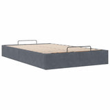 NNEVL Ottoman Storage Bed Frame No Mattress Dark Grey King Single Velvet