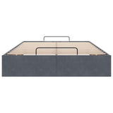 NNEVL Ottoman Storage Bed Frame No Mattress Dark Grey King Single Velvet