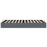 NNEVL Ottoman Storage Bed Frame No Mattress Dark Grey King Single Velvet
