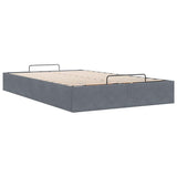 NNEVL Ottoman Storage Bed Frame No Mattress Dark Grey King Single Velvet