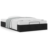 NNEVL Ottoman Storage Bed Frame No Mattress Black King Single Velvet