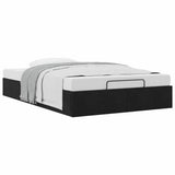 NNEVL Ottoman Storage Bed Frame No Mattress Black King Single Velvet
