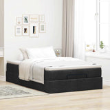 NNEVL Ottoman Bed with Mattress Black King Single Fabric