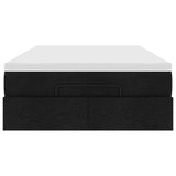NNEVL Ottoman Bed with Mattress Black King Single Fabric