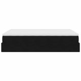 NNEVL Ottoman Bed with Mattress Black Double Velvet