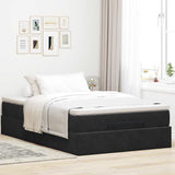 NNEVL Ottoman Bed with Mattress Black King Single Velvet
