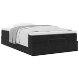 NNEVL Ottoman Bed with Mattress Black King Single Velvet