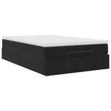 NNEVL Ottoman Bed with Mattress Black King Single Velvet