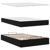 NNEVL Ottoman Bed with Mattress Black King Single Velvet
