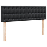 NNEVL Ottoman Bed with Mattress Black Queen Faux Leather