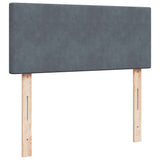 NNEVL Ottoman Bed with Mattress & LEDs Dark Grey King Single Velvet