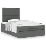 NNEVL Ottoman Bed with Mattress Dark Grey King Single Fabric