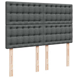 NNEVL Ottoman Bed with Mattress Dark Grey Queen Fabric