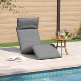 NNEVL Folding Sun lounger Grey 175x54x8.5 cm Oxford Fabric