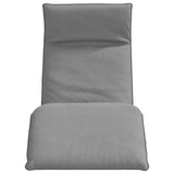 NNEVL Folding Sun lounger Grey 175x54x8.5 cm Oxford Fabric