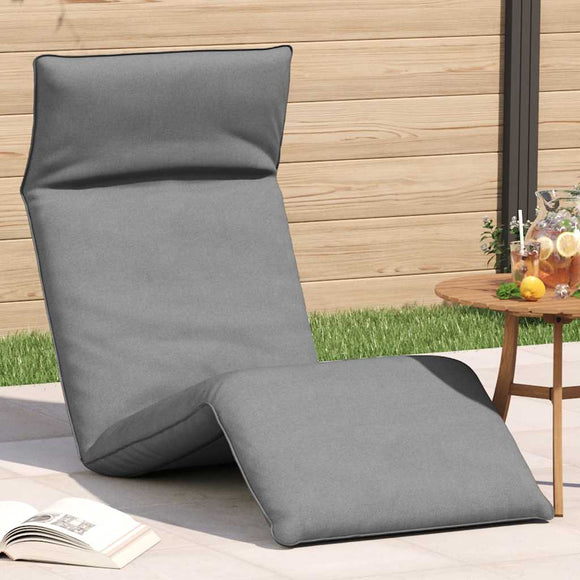NNEVL Folding Sun lounger Grey 175x54x8.5 cm Oxford Fabric