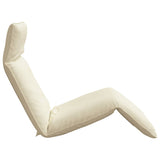 NNEVL Folding Sun lounger Cream 175x54x8.5 cm Oxford Fabric
