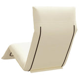 NNEVL Folding Sun lounger Cream 175x54x8.5 cm Oxford Fabric