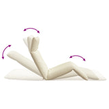 NNEVL Folding Sun lounger Cream 175x54x8.5 cm Oxford Fabric