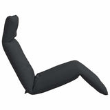 NNEVL Folding Sun lounger Black 175x54x8.5 cm Oxford Fabric