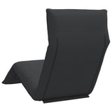 NNEVL Folding Sun lounger Black 175x54x8.5 cm Oxford Fabric