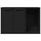NNEVL Cat Litter Box Enclosure Black 60x40x40 cm Engineered Wood