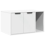 NNEVL Cat Litter Box Enclosure White 80x50x45 cm Engineered Wood