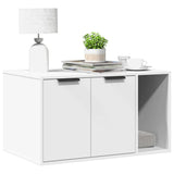NNEVL Cat Litter Box Enclosure White 80x50x45 cm Engineered Wood