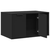NNEVL Cat Litter Box Enclosure Black 80x50x45 cm Engineered Wood