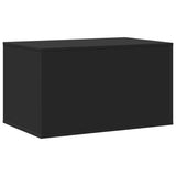 NNEVL Cat Litter Box Enclosure Black 80x50x45 cm Engineered Wood