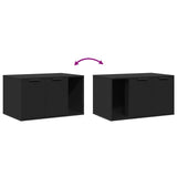 NNEVL Cat Litter Box Enclosure Black 80x50x45 cm Engineered Wood