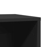 NNEVL Cat Litter Box Enclosure Black 80x50x45 cm Engineered Wood