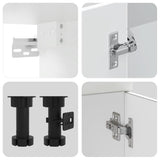 NNEVL 8 Piece Kitchen Cabinet Set "Porto" White Engineered Wood