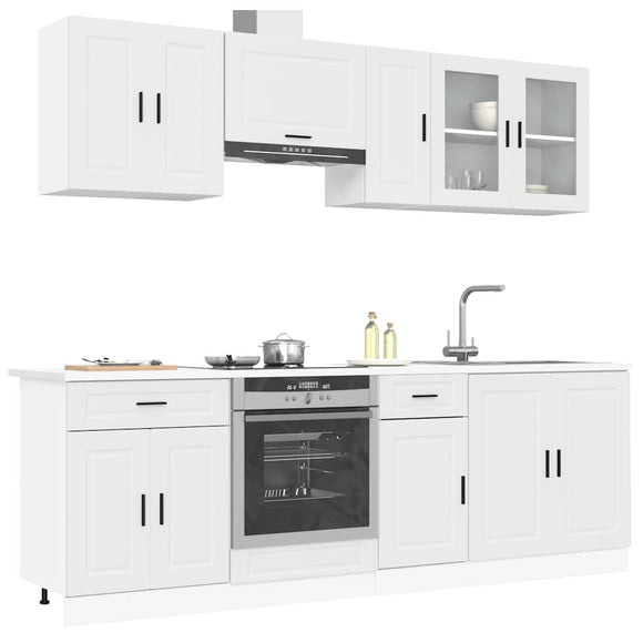 NNEVL 8 Piece Kitchen Cabinet Set 
