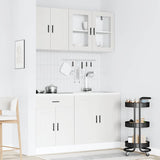 NNEVL 4 Piece Kitchen Cabinet Set "Porto" White Engineered Wood